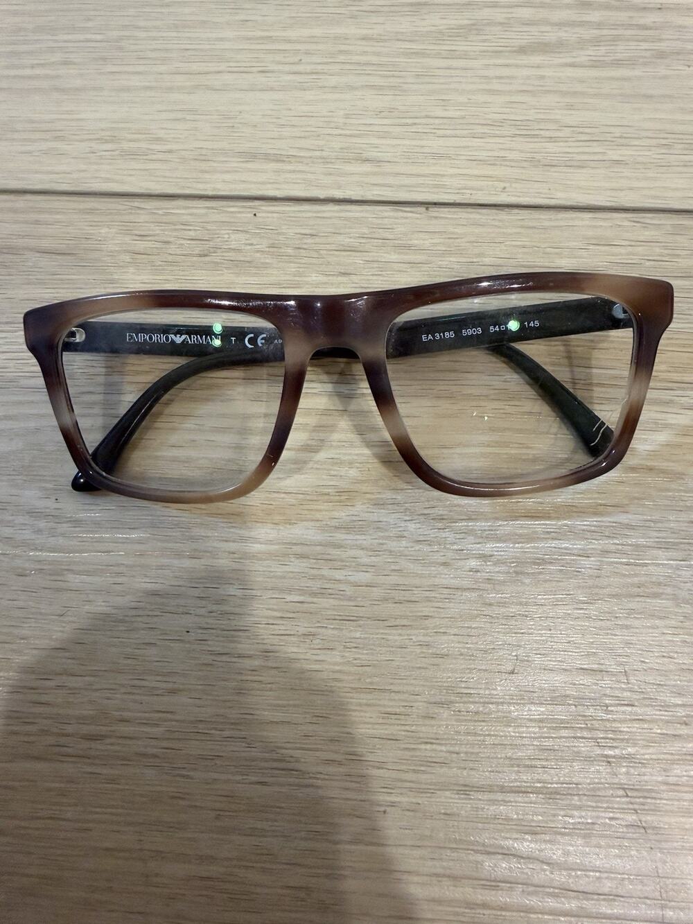 EMPORIO ARMANI EA 3185 5903 STRIPED BROWN MEN EYEGLASSES 54MM 19 145